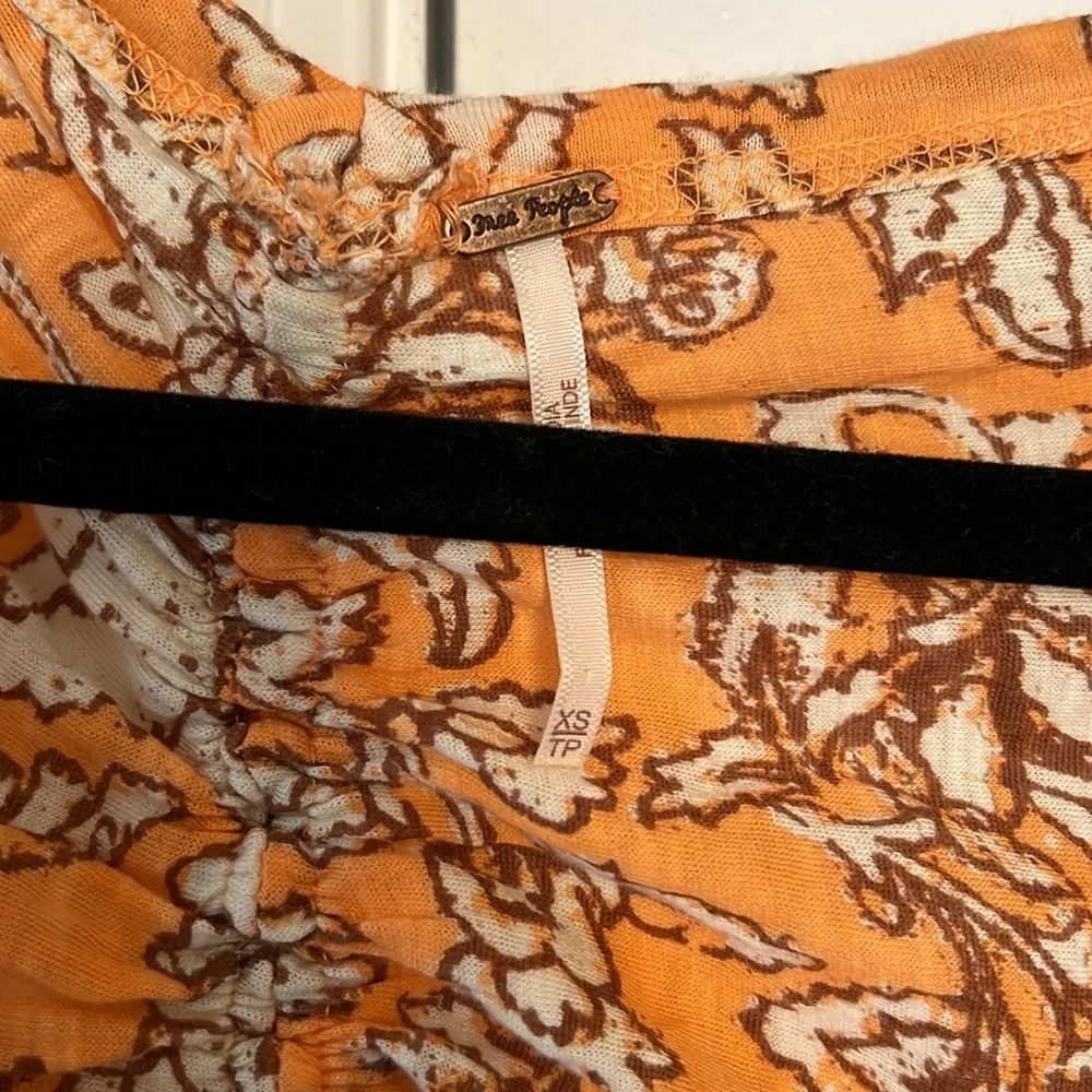 ￼Free People Say the Word Floral Cropped Top Long Sleeve